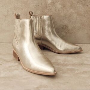 Elegant Metallic Ankle Booties, Frankie4 Nina
